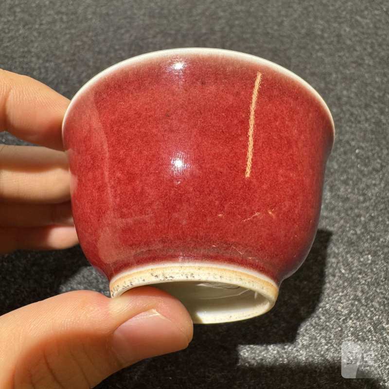 清乾隆 宝石红釉小杯 - 图3